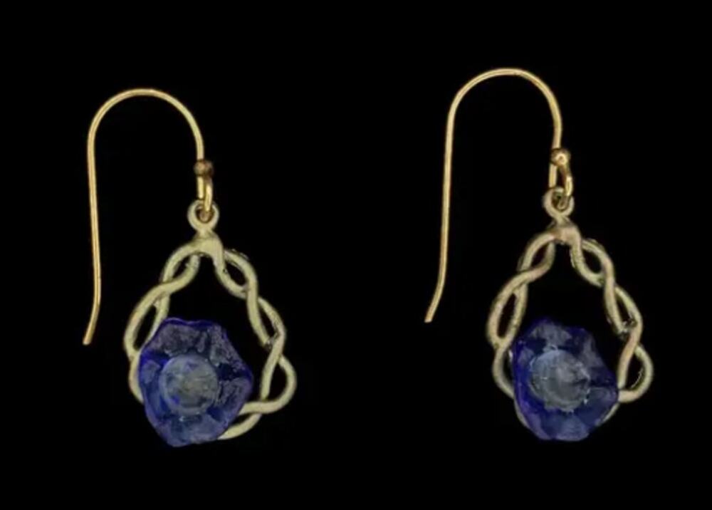 Michael Michaud Morning Glory Small Hoop Wire Earrings